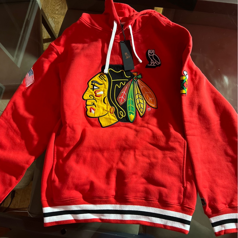 New OVO X NHL Hoodie Chicago Blackhawks  X- Small Authentic Drake New With Tags